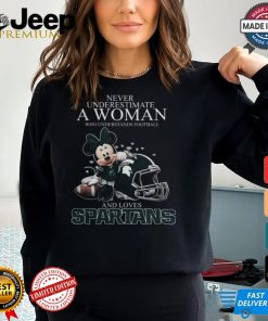 Michigan State Spartans x Minnie Mouse Never Underestimate A Woman Who Understands Football And Loves Shirt