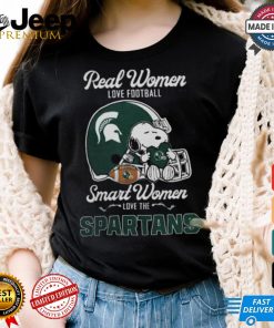 Michigan State Spartans x Snoopy Real Women Love Football Smart Women Helmet 2024 T Shirt