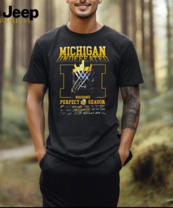 Michigan Undefeated Logan Wolverine Perfect Season signatures shirt