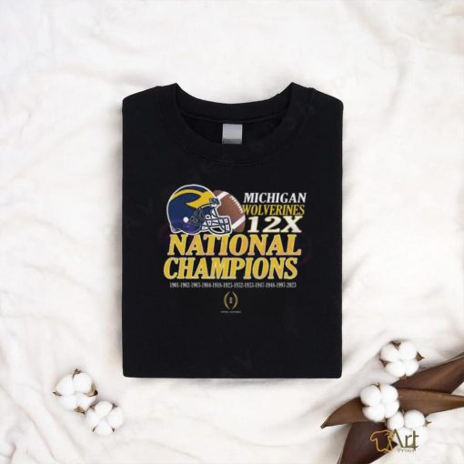 Michigan Wolverines 12X Time National Champions 1901 2023 T Shirt