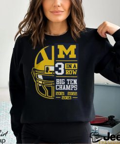 Michigan Wolverines 2023 Back To Back 3X Conference Champions T Shirt