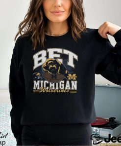 Michigan Wolverines '47 Bet Helmet Franklin Shirt