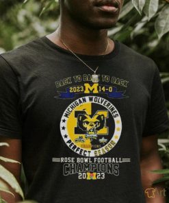 Michigan Wolverines Back To Back To Back 2023 Rose Bowl Football Champions T Shirts