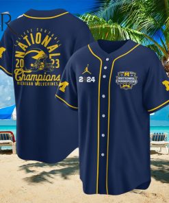 Michigan Wolverines College Football Playoff 2023 National Champions Baseball Jersey