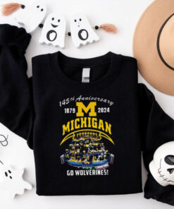 Michigan Wolverines Football 145th Anniversary 1879 2024 Go Wolverines T Shirt