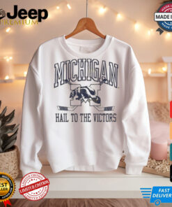 Michigan Wolverines Hail To The Victors Vintage Hockey t shirt