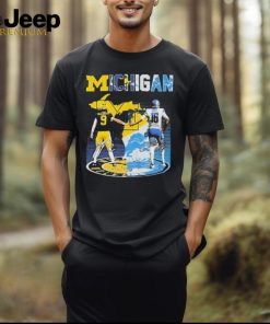 Michigan Wolverines Mc Carthy 9 Detroit Lions Goff 16 signatures t shirt