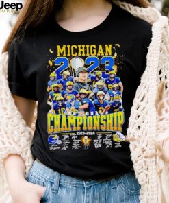 Michigan Wolverines National Championship 2023 2024 signatures shirt