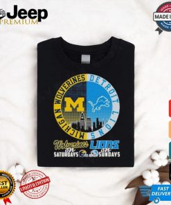 Michigan Wolverines On Saturdays X Detroit Lions On Sundays 2024 Shirt