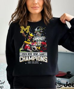 Michigan Wolverines Riding On Alabama Rose Bowl Game Champions Go Blue Shirt