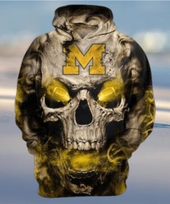 Michigan Wolverines Skull Michigan Wolverines Pullover Hoodie