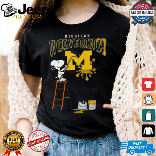 Michigan Wolverines Snoopy Painting Shirt