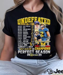 Michigan Wolverines Undefeated Beat Bama 27 20 Champions Perfect Season T Shirt