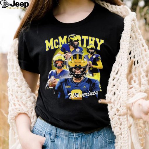 Michigan Wolverines football J.J. McCarthy player pose portrait 2024 shirt