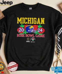 Michigan Wolverines helmet 2024 Rose Bowl game shirt