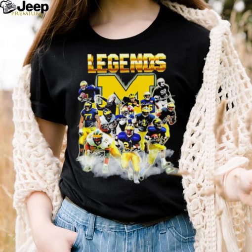 Michigan Wolverines legends player signatures logo 2024 shirt