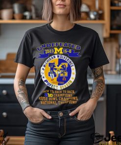 Michigan Wolverines undefeated 2023 perfect season back to back to back big 10 national champions shirt