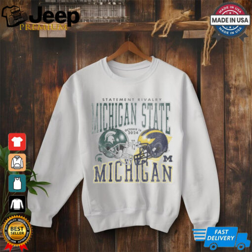 Michigan Wolverines vs. Michigan State Spartans Football 2024 Statement Rivalry Matchup Set Shirt