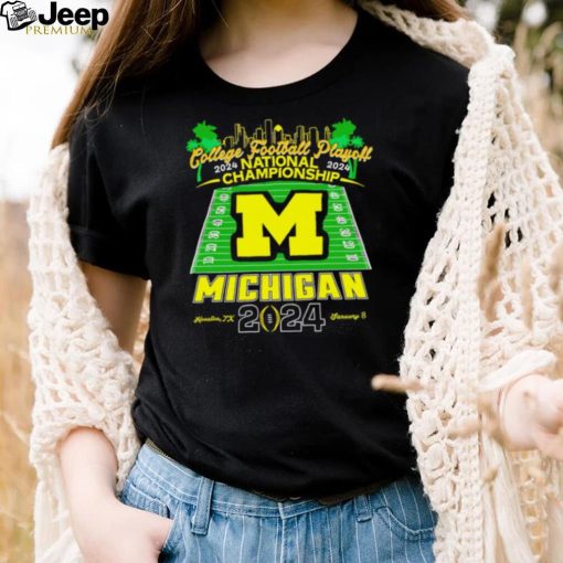 Michigan college football playoff 2024 National Championship skyline logo shirt