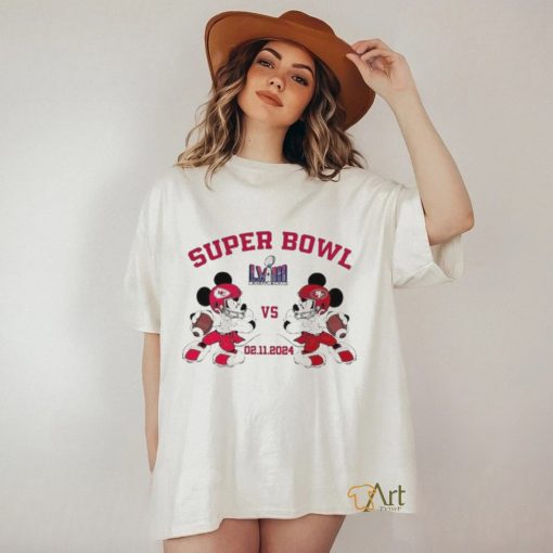 Mickey 49ers vs Chiefs Super Bowl LVIII 02.11.2024 Shirt