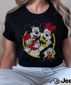 Mickey And Friends Distressed Friend Group Circle Shirt