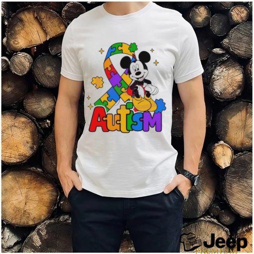 Mickey Autism Awareness Ribbon Puzzle Piece shirt