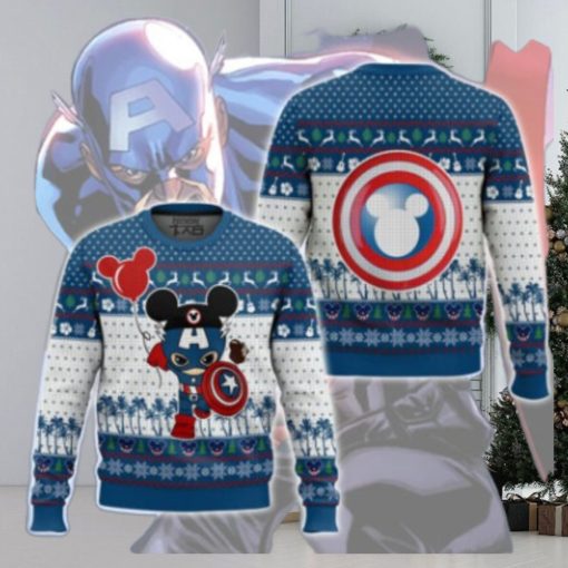 Mickey Captain America Ugly Sweater