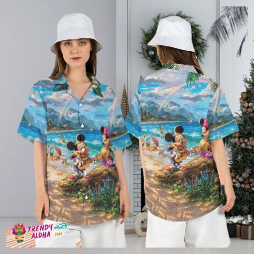Mickey Friends Summer Vacation Tropical Disney Beach Shirt
