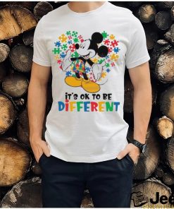 Mickey Mouse Autism It’s Ok To Be Different heart puzzle shirt