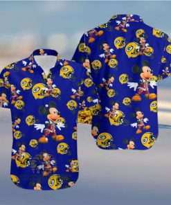 Mickey Mouse Character Green Bay Packers Nfl Navy Authentic Hawaiian Shirts