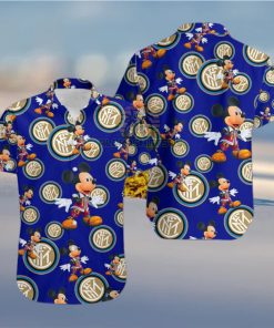 Mickey Mouse Character Inter Milan Navy Hawaiian Shirt