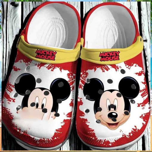 Mickey Mouse Ears Red And Gold Crocs