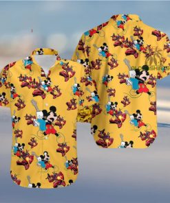 Mickey Mouse Electric Guitar Marvel Deadpool Mens Hawaiian Style Shirts