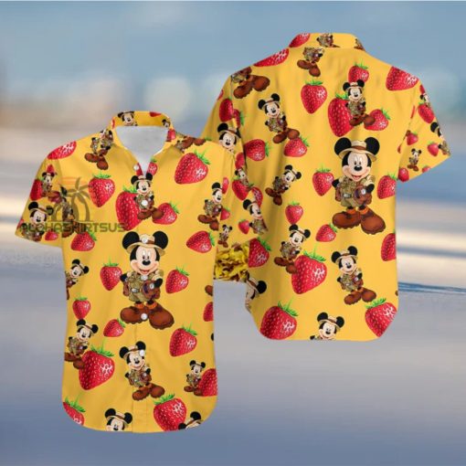 Mickey Mouse Explorer Strawberry Dasy Bulk Hawaiian Shirts