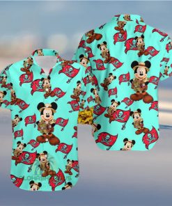 Mickey Mouse Explorer Tampa Bay Buccaneers Light Blue Bulk Hawaiian Shirts