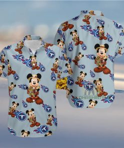 Mickey Mouse Explorer Tennessee Titans Grey Tropical Hawaiian Shirt