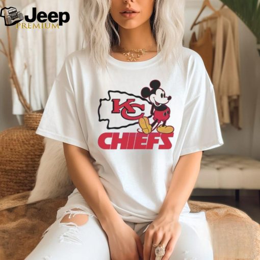 Mickey Mouse Football Kansas City Chiefs Logo 2024 Shirt