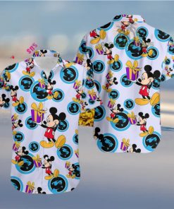 Mickey Mouse Gift Box Carolina Panthers Light Purple Quality Hawaiian Shirts