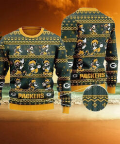 Mickey Mouse Green Bay Packers Ugly Christmas Sweater