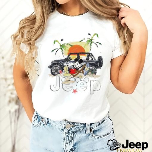 Mickey Mouse Jeep Summer vacation on beach shirt