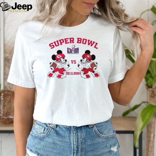 Mickey Mouse Kansas City Chiefs vs San Francisco 49ers Super Bowl LVIII shirt