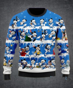 Mickey Mouse Los Angeles Chargers Blue White Plus Size Ugly Christmas Sweater