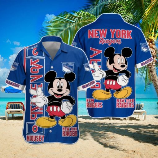 Mickey Mouse New York Rangers NHL Hawaiian Shirt Aloha Gifts