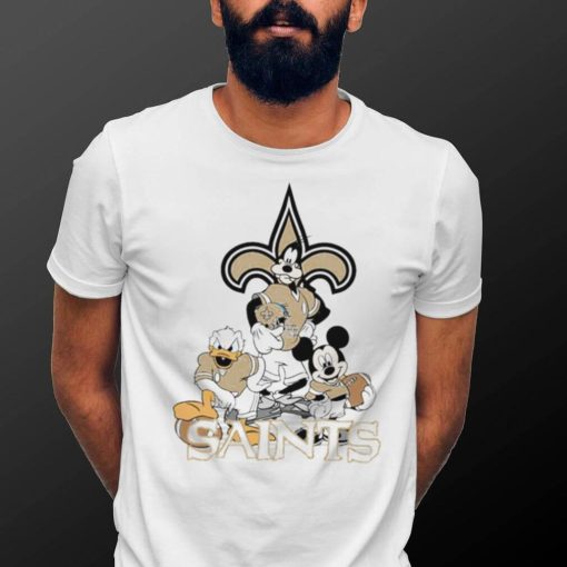 Mickey Mouse characters Disney Orleans Saints shirt