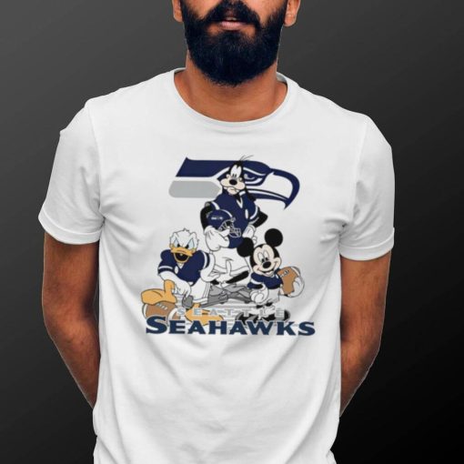 Mickey Mouse characters Disney Seattle Seahawks shirt