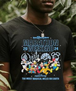 Mickey Mouse running Walt Disney World Marathon 2024 shirt