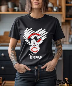 Mickey love Chicago Bears Valentine Football shirt