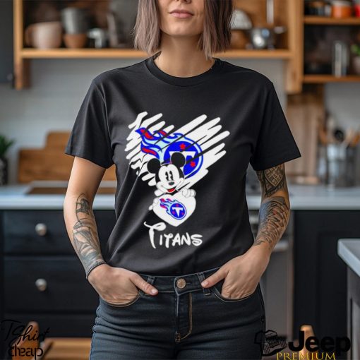 Mickey love Tennessee Titans Valentine Football shirt