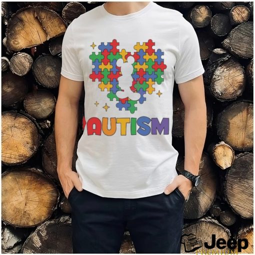 Mickey mouse Autism Awareness heart shirt