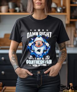 Mickey mouse damn right I am a Carolina Panthers fan win or lose shirt